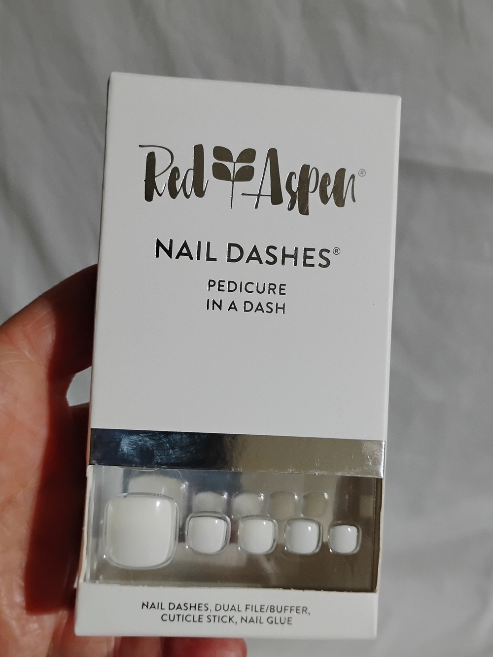 Red Aspen White Nova On Cloud 9 PEDICURE Nail Toe Dashes NEW